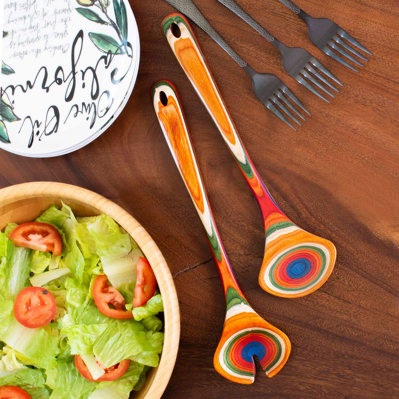 Baltique Marrakesh Collection Salad Serving Set, 11-3/4"