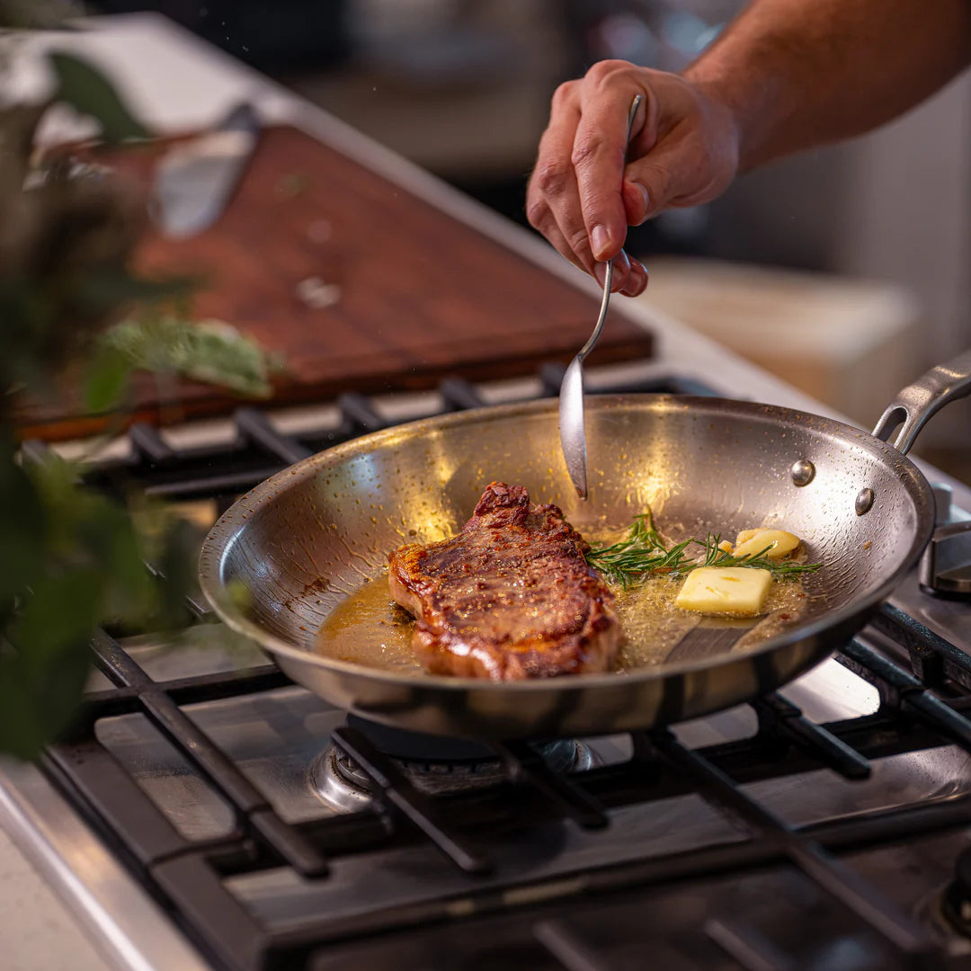Heritage Steel Eater 10.5" Stainless Steel Fry Pan with Steak