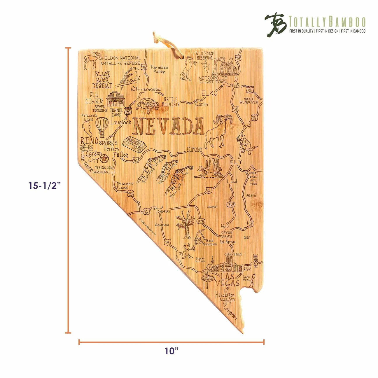 Totally Bamboo Nevada Cutting and Serving Board