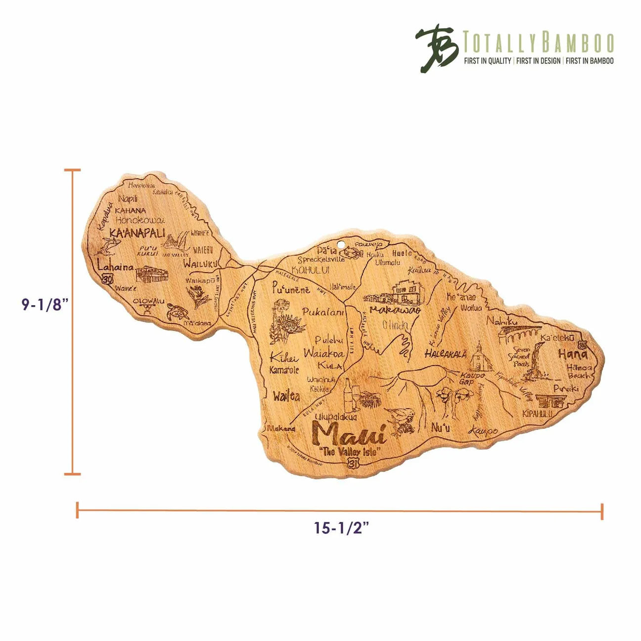 Totally Bamboo Destination Maui Cutting & Serving Board