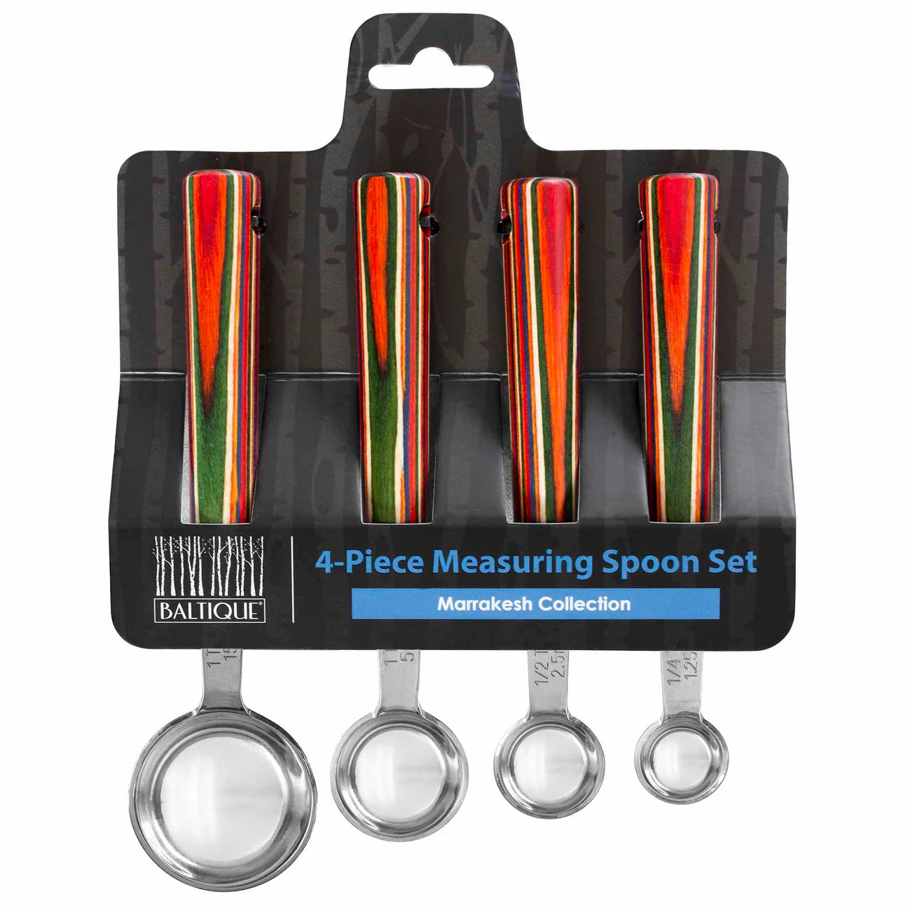 Totally Bamboo Baltique Marrakesh 4-Piece Measuring Spoon Set