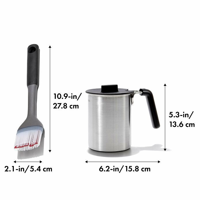 OXO Good Grips Grilling Blasting Pot & Brush Set