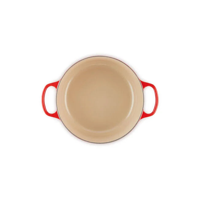 Le Creuset Signature Round Dutch Oven 5.5 Qt Cerise Interior