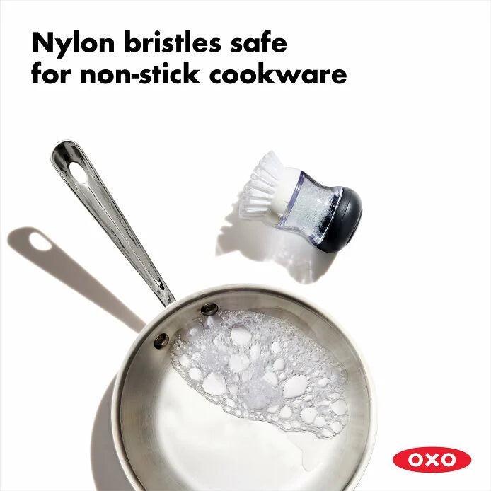 OXO Good Grips Soap Dispensing Palm Brush Set with Frying Pan