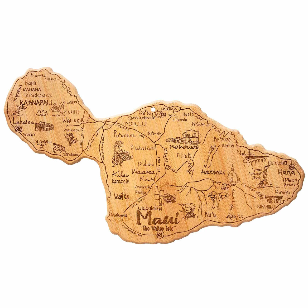 Totally Bamboo Destination Maui Cutting & Serving Board