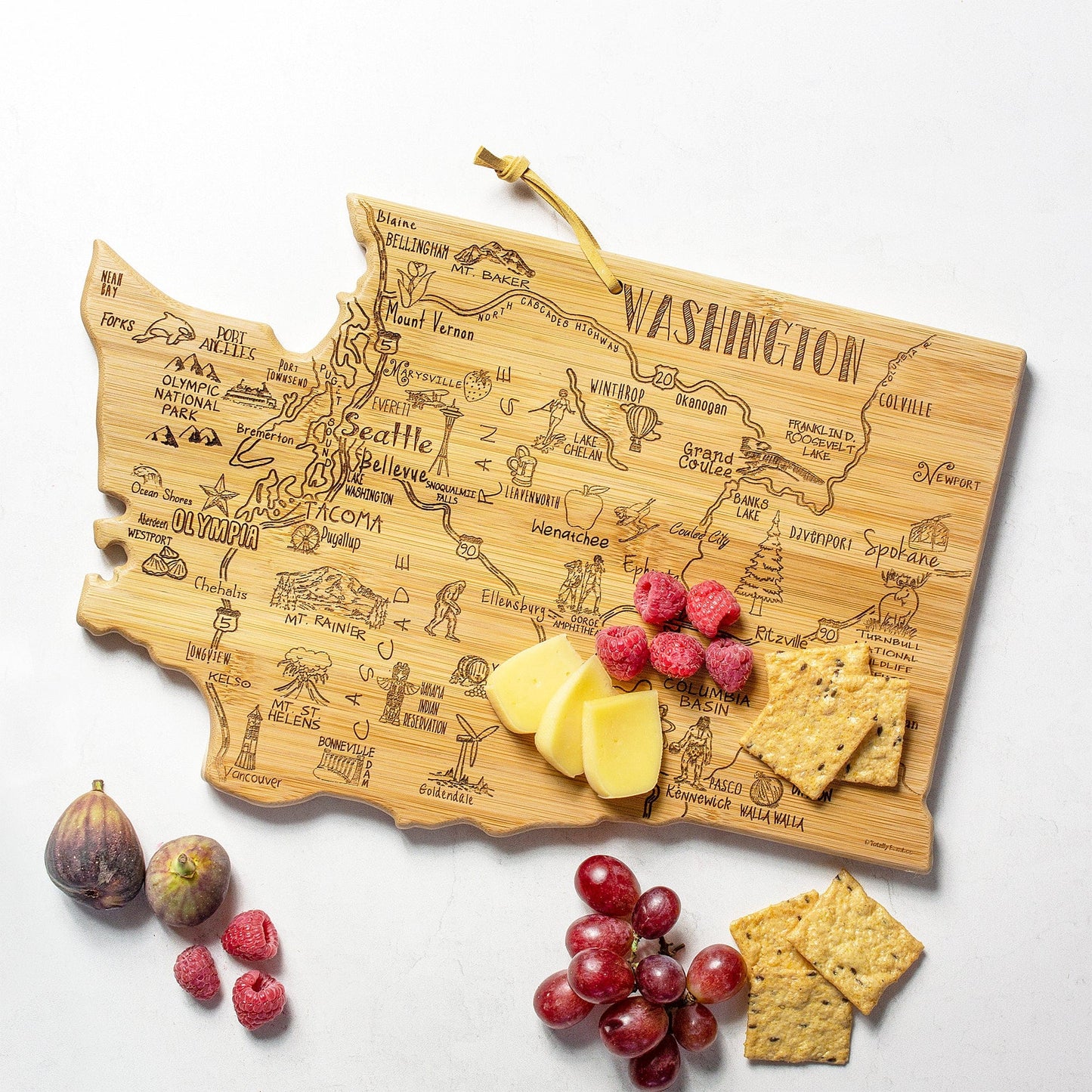 Totally Bamboo Destination Washington State Charcuterie Board