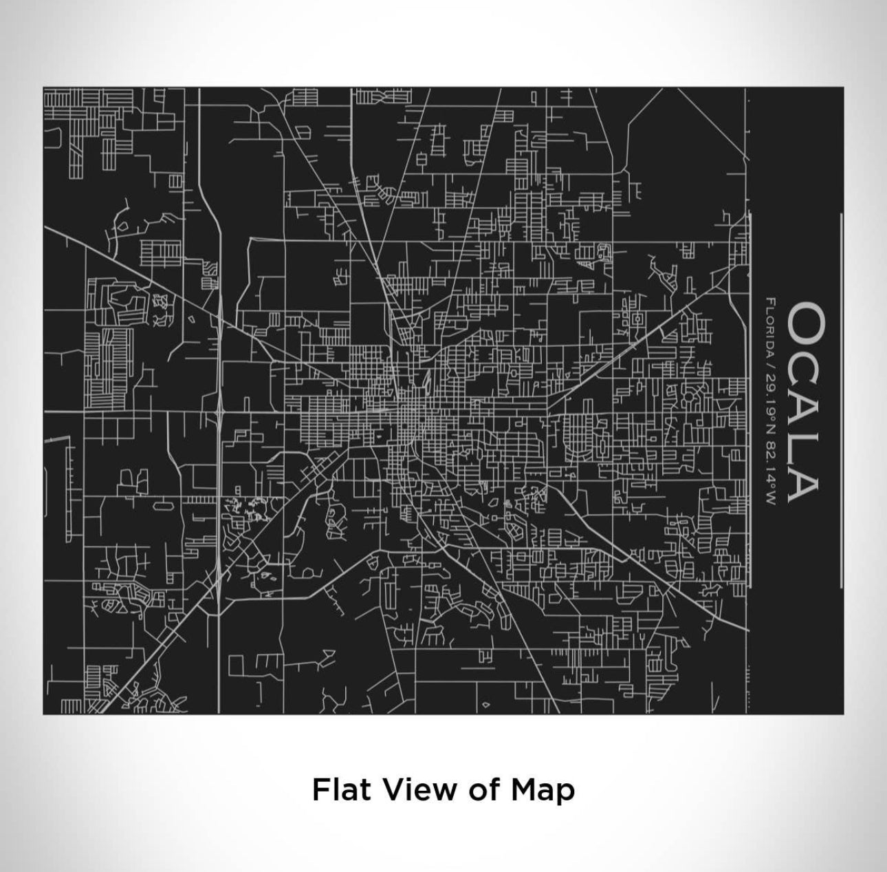 Ocala Map Bottle with Bamboo Top