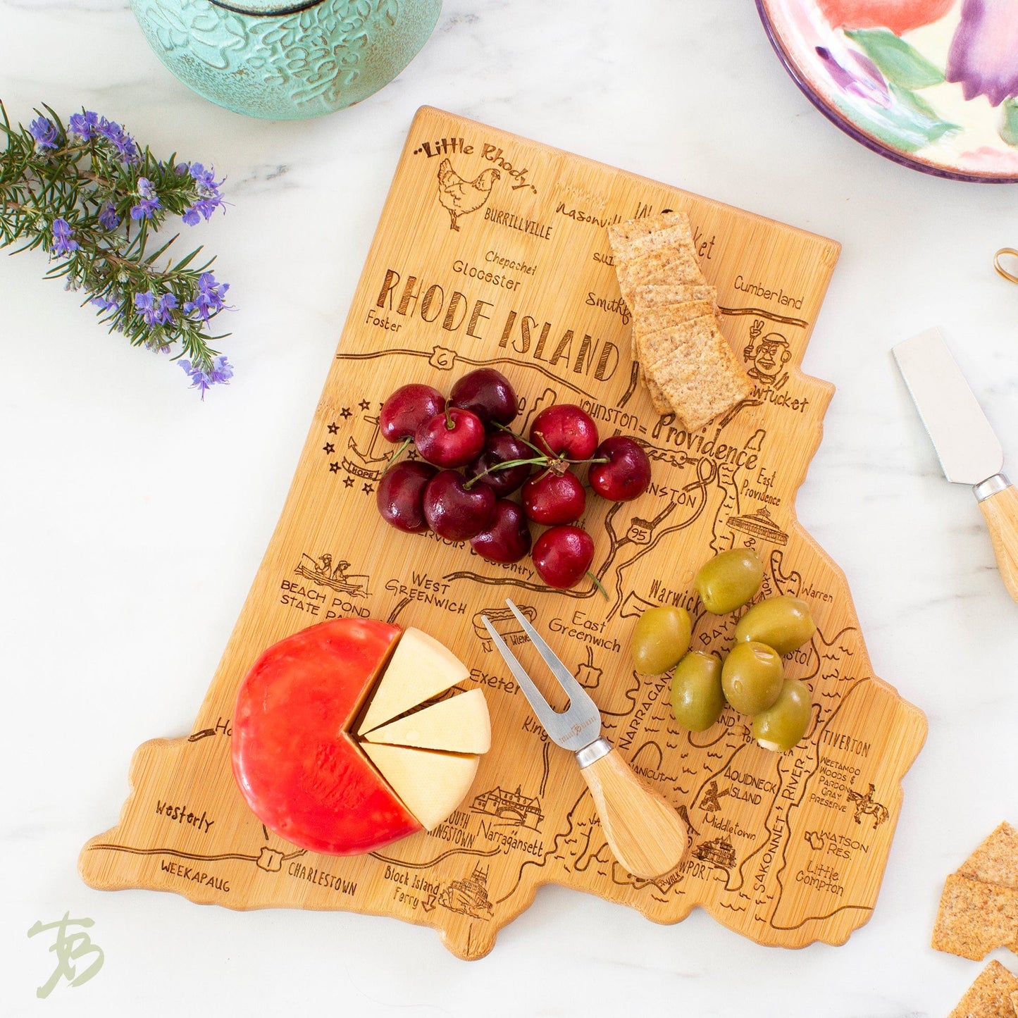 Totally Bamboo Destination Rhode Island Charcuterie Board