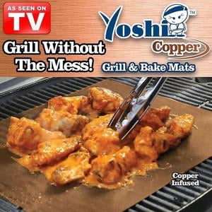 Yoshi Copper BBQ Grill Mat Value Pack - Set of 3