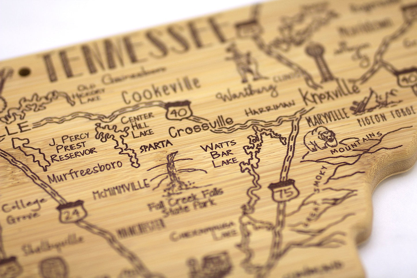 Totally Bamboo Destination Tennessee Cutting Board - Home Gadgets