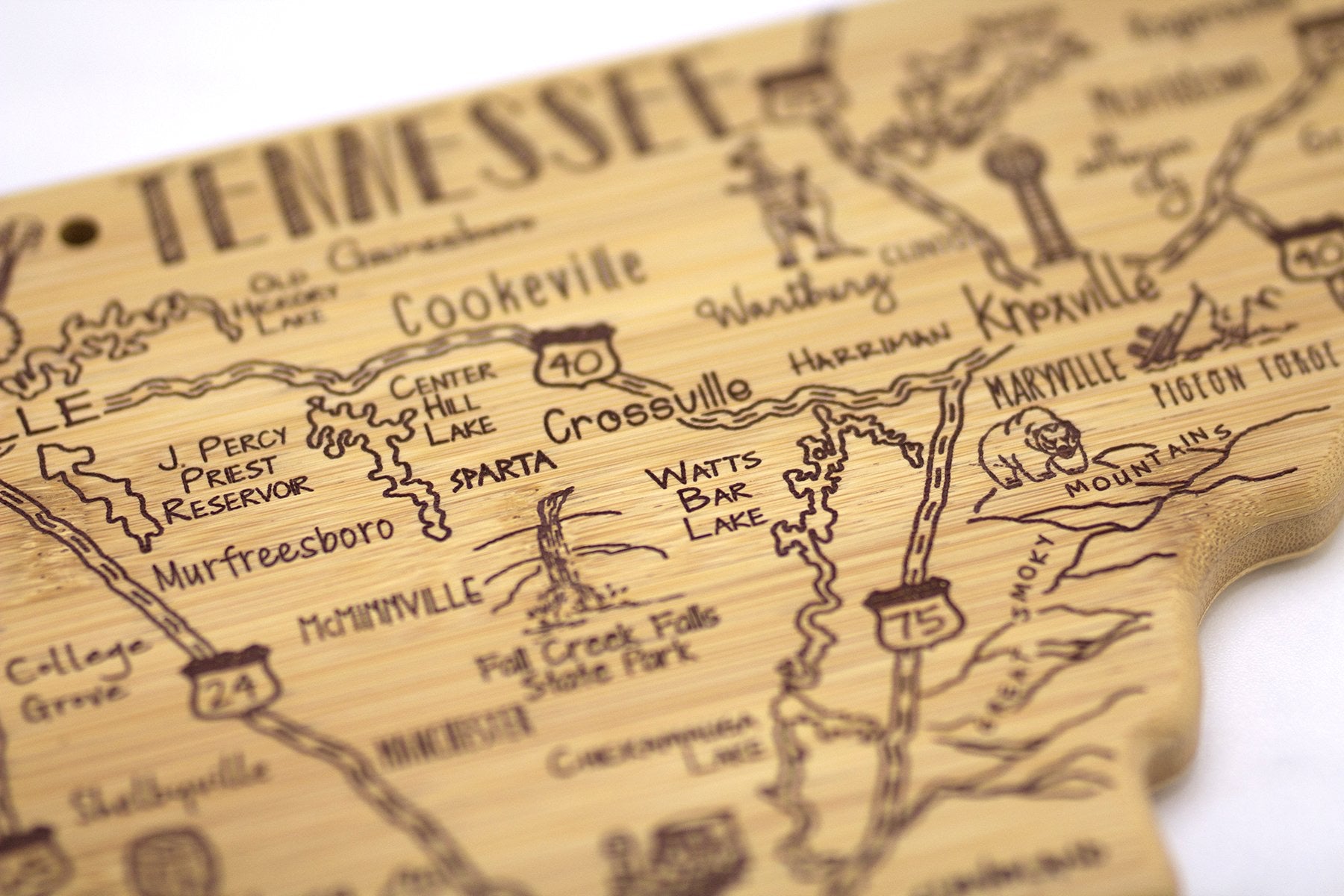 Totally Bamboo Destination Tennessee Cutting Board - Home Gadgets
