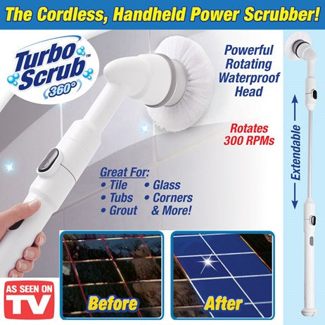 Turbo Scrub 360 Cordless Tile Power Scrubber – Home Gadgets
