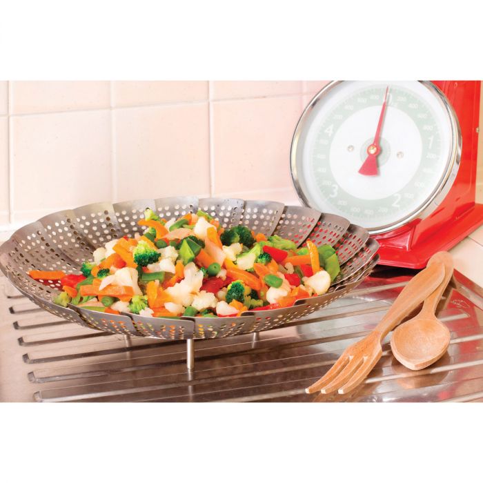 HIC Adjustable Steamer Basket Stainless Steel