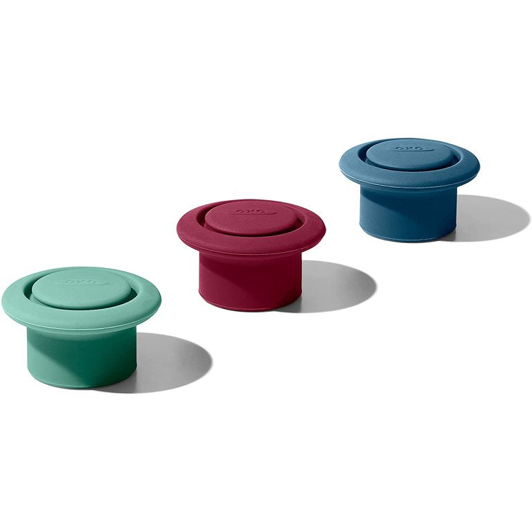 3 Piece Silicone Wine Stopper Set