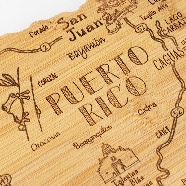 Totally Bamboo Destination Puerto Rico Cutting and Serving Board
