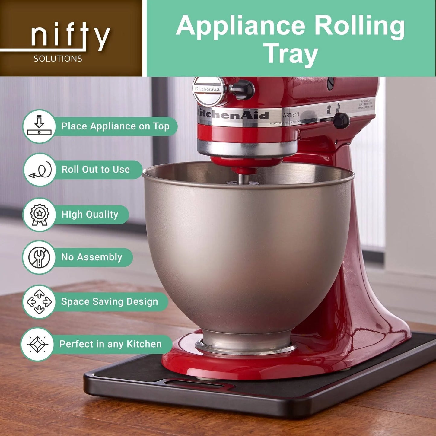 Nifty Appliance Rolling Tray - Home Gadgets
