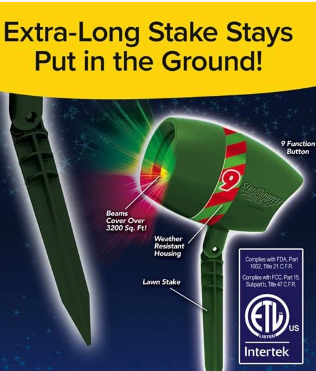 Star Shower Ultra 9 Laser Light - Home Gadgets