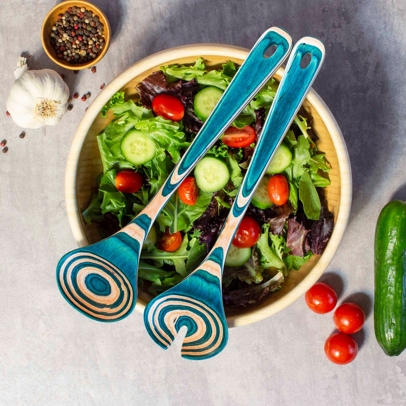 Baltique Mykonos Collection Salad Serving Set, 11-3/4"