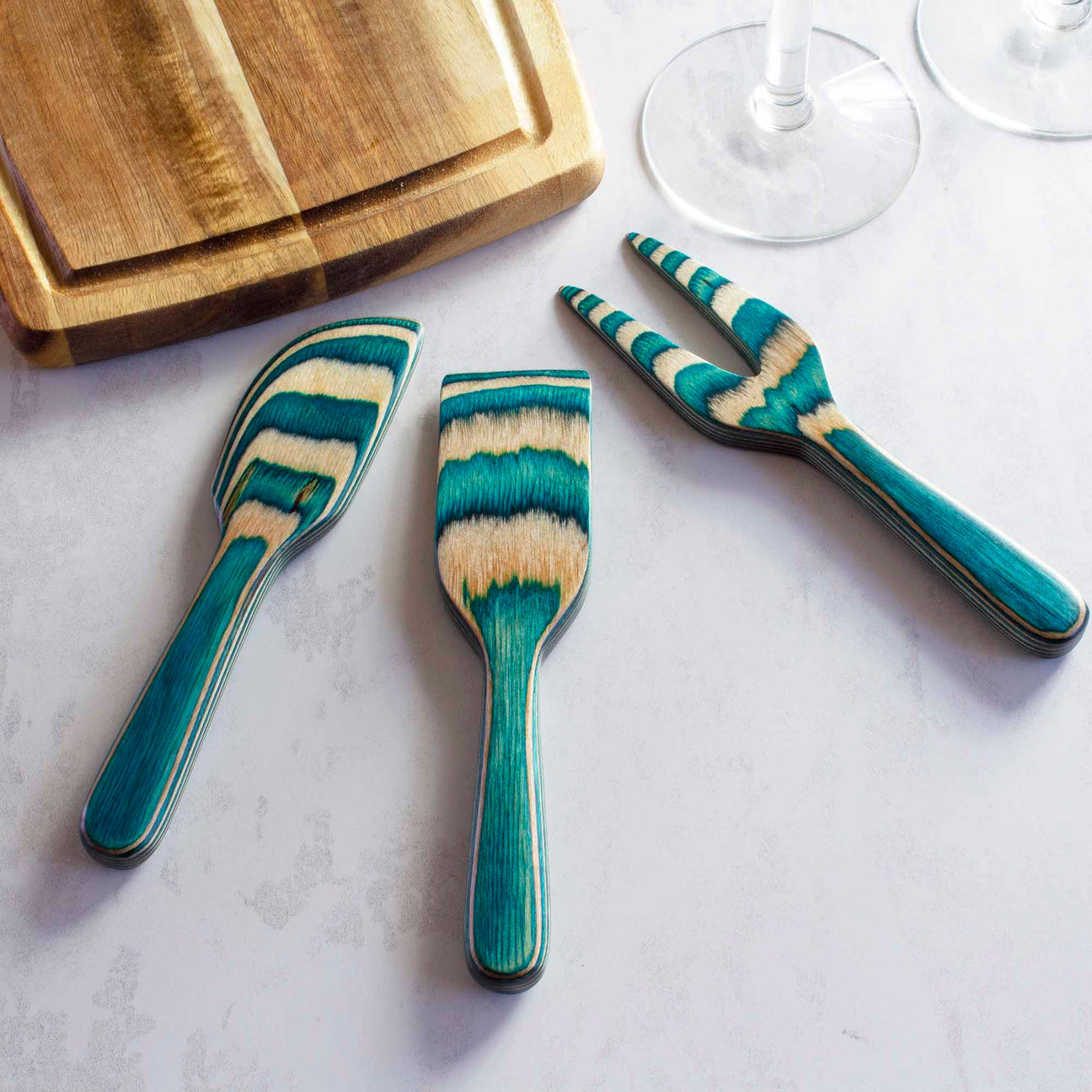 Totally Bamboo Baltique Mykonos 3-Piece Cheese Tool Set