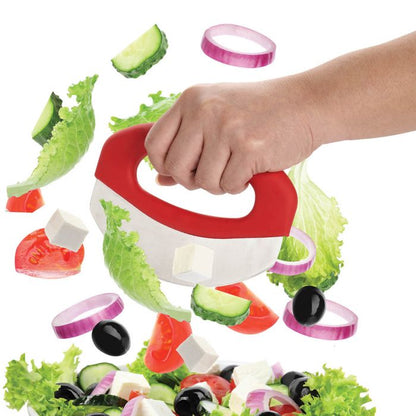 HIC Kitchen Soft-Grip Rocking Salad & Herb Chopper