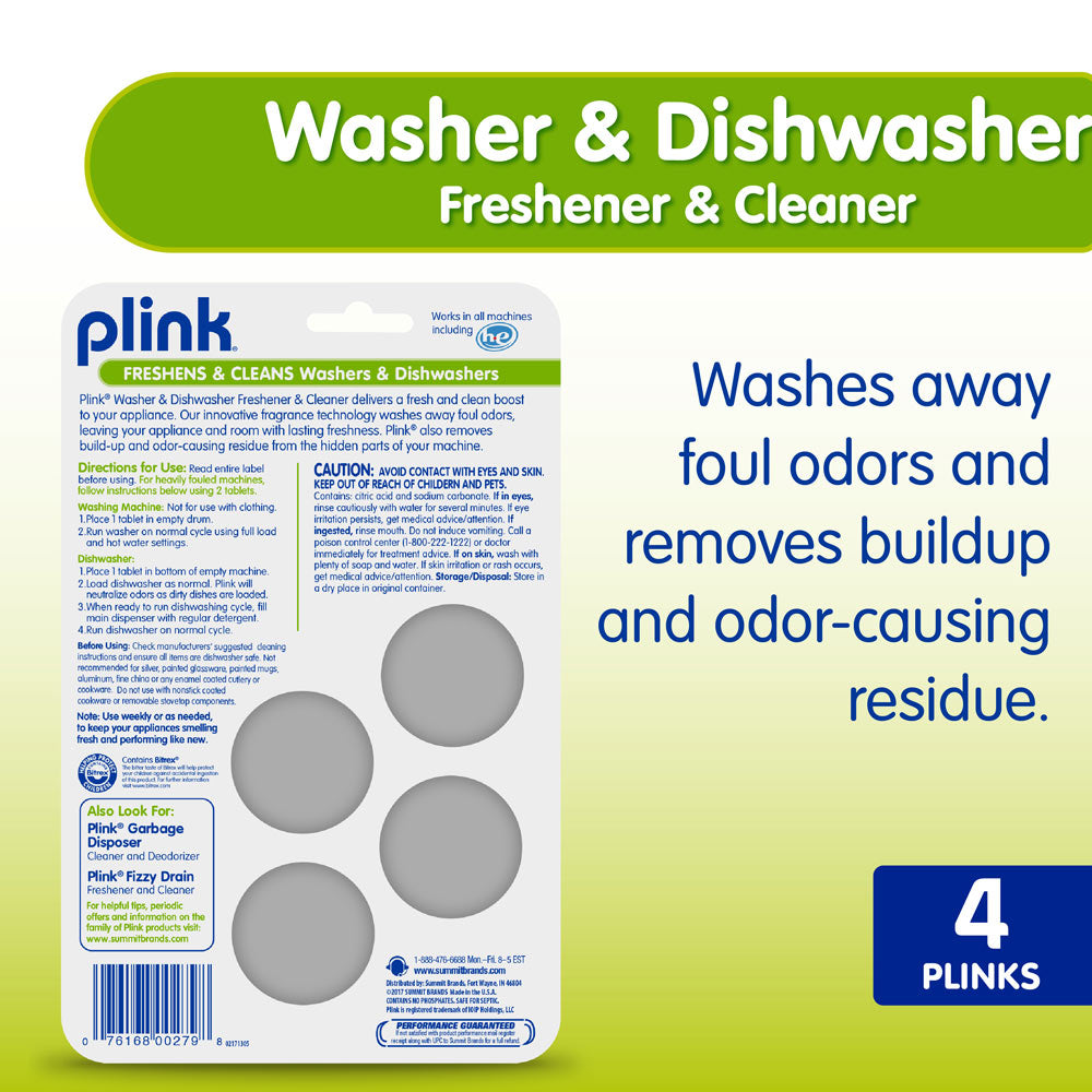 Plink Washer & Dishwasher Freshener & Cleaner Fresh Lemon