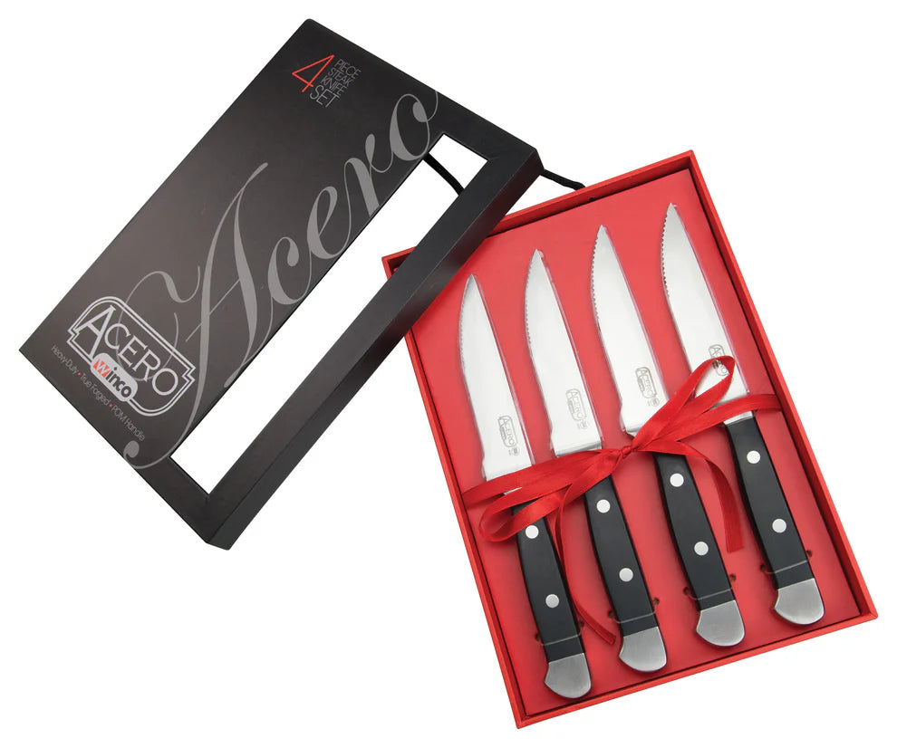 ACERO Gourmet Steak Knives, 4pcs, Gift Box
