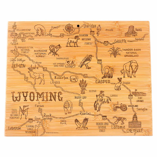 Totally Bamboo Destination Wyoming Cutting and Serving Board