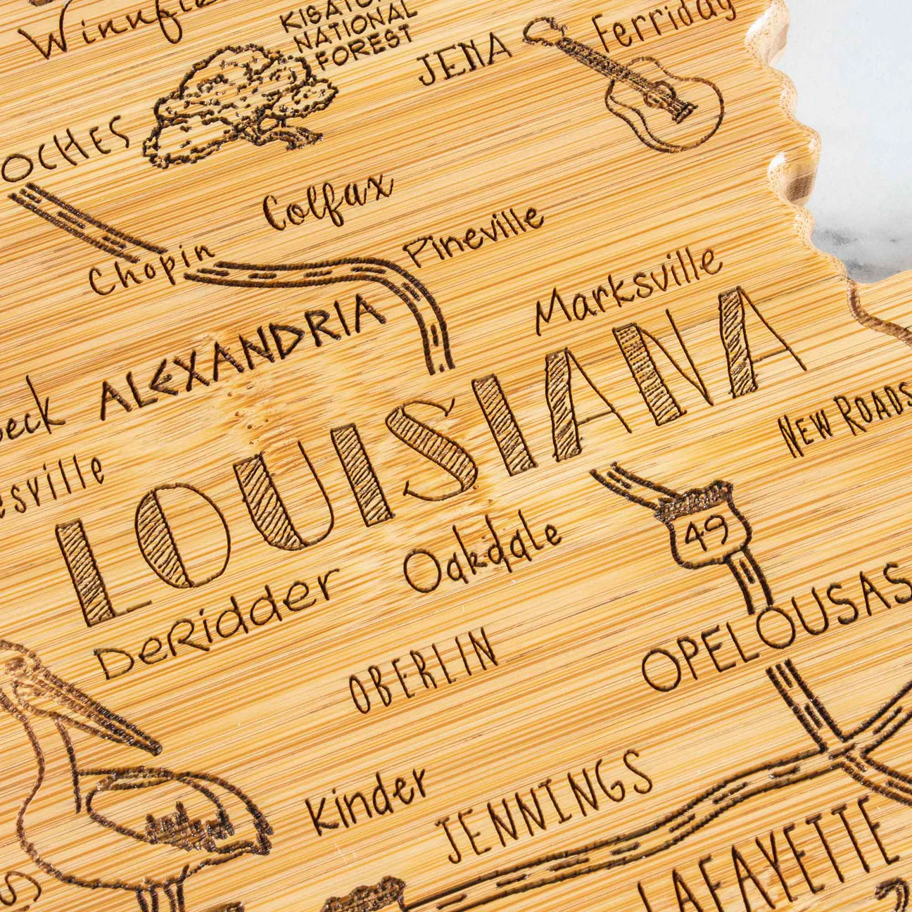 Totally Bamboo Destination Louisiana Cutting and Serving Board