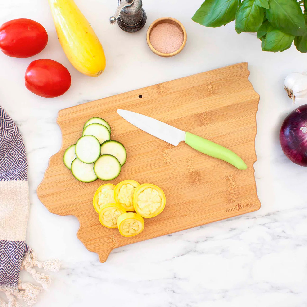 Totally Bamboo Destination Iowa Cutting and Serving Board