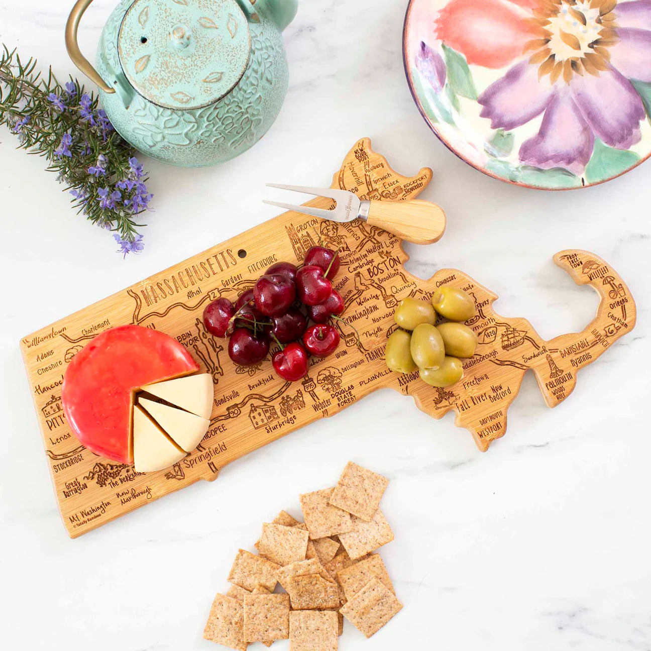 Totally Bamboo Massachusetts Cutting and Serving Board