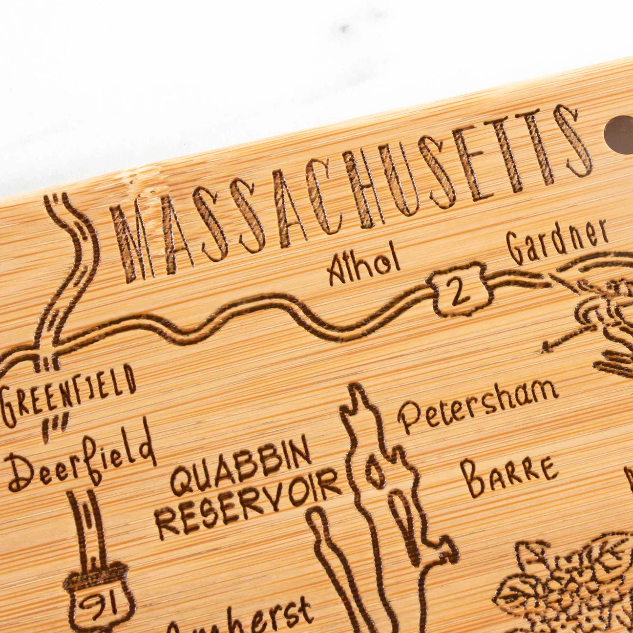 Totally Bamboo Massachusetts Cutting and Serving Board