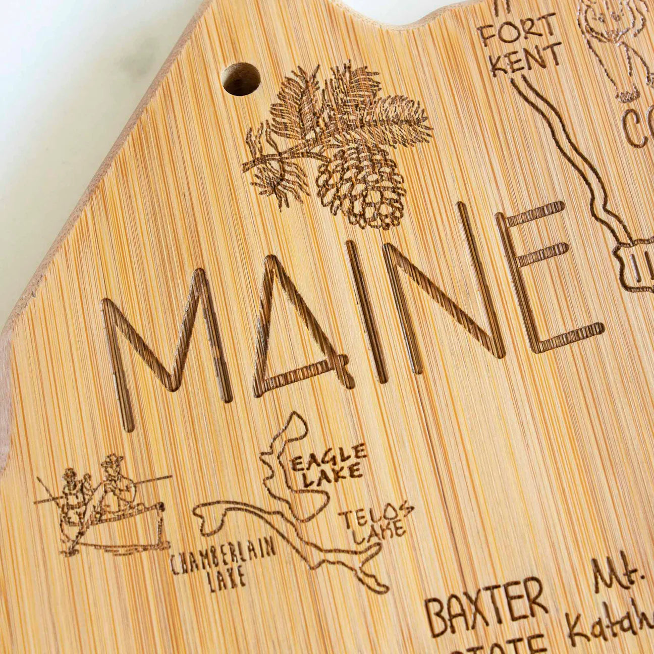 Totally Bamboo Destination Maine Cutting and Serving Board