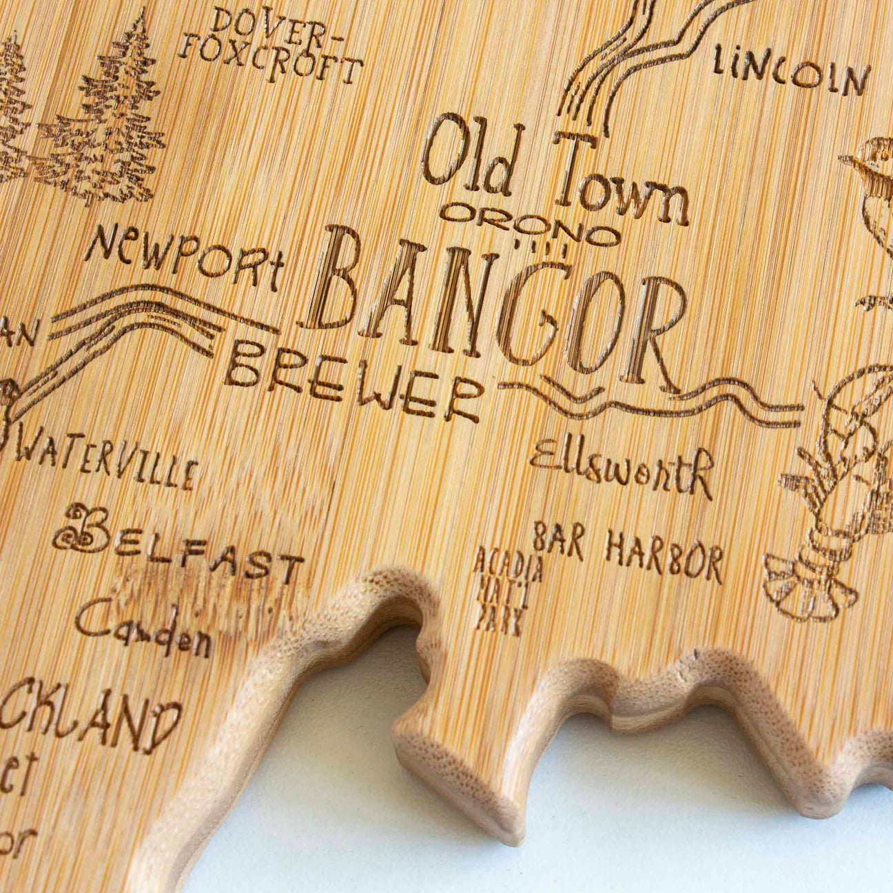 Totally Bamboo Destination Maine Cutting and Serving Board