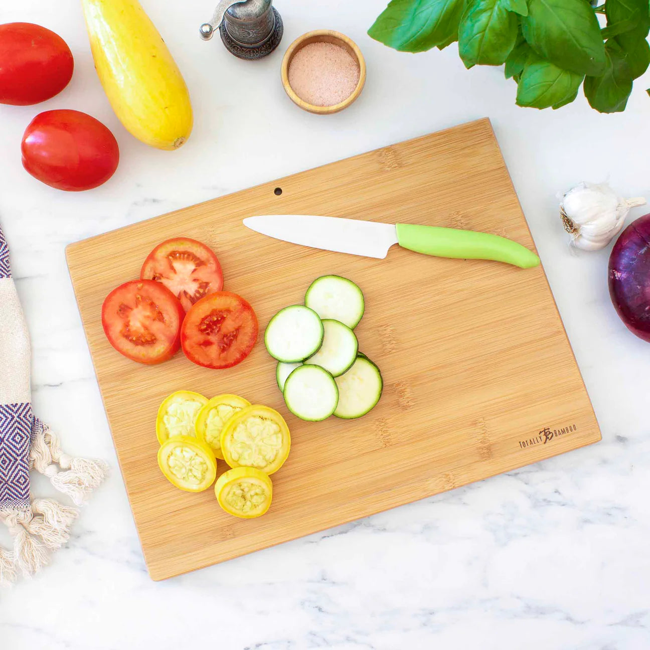 Totally Bamboo Colorado Cutting & Serving Board - Reverse, blank side