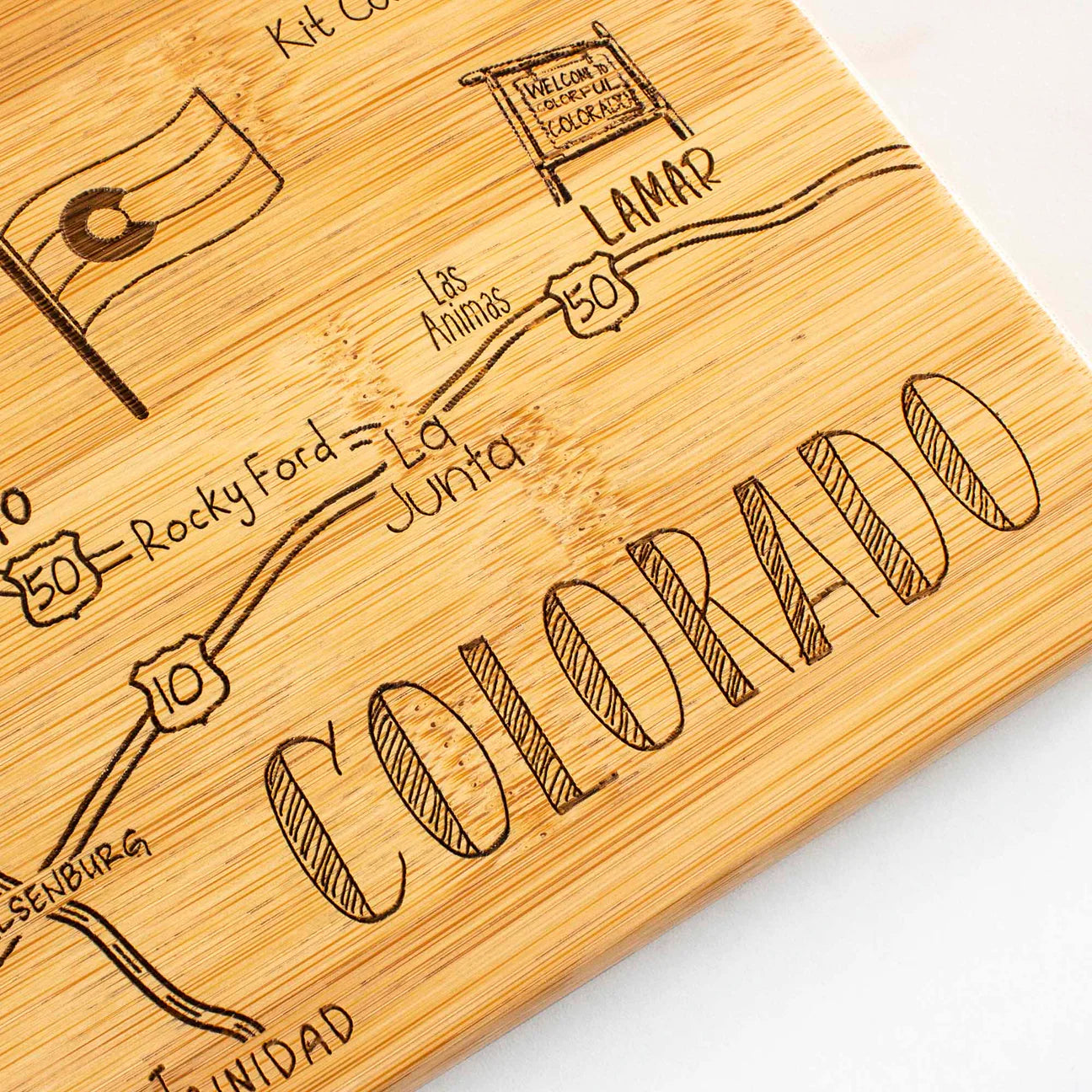 Totally Bamboo Colorado Cutting & Serving Board