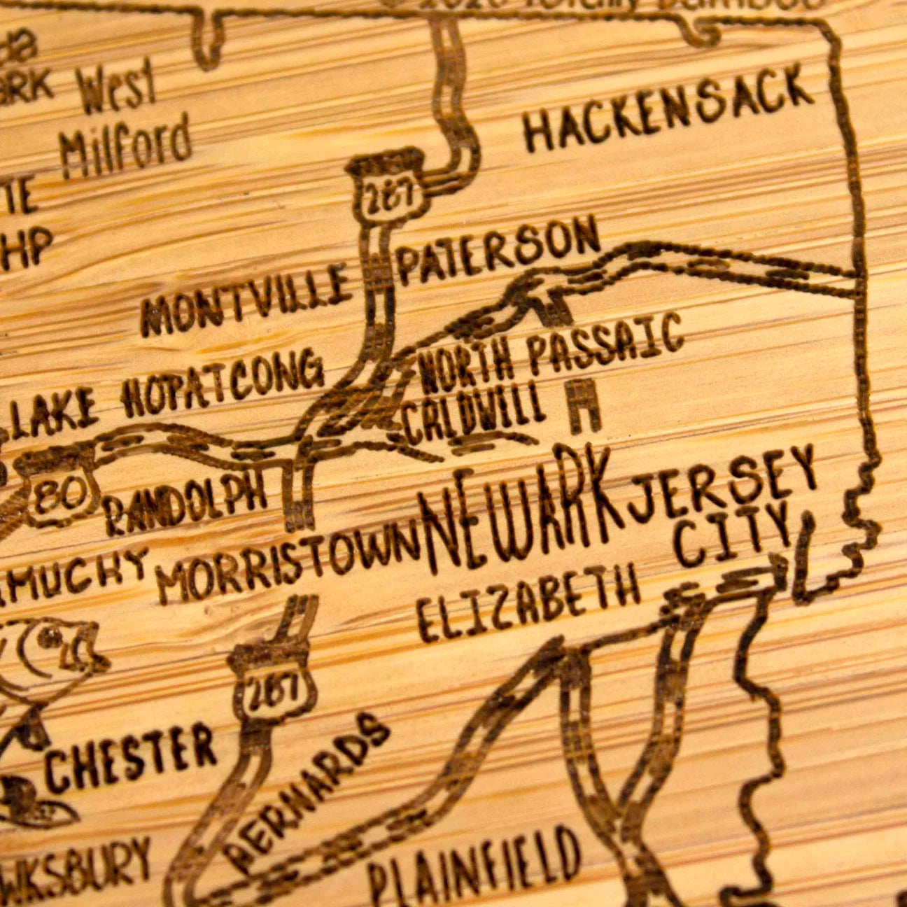 Totally Bamboo New Jersey State Puzzle 4-Pc. Coster Set With Case