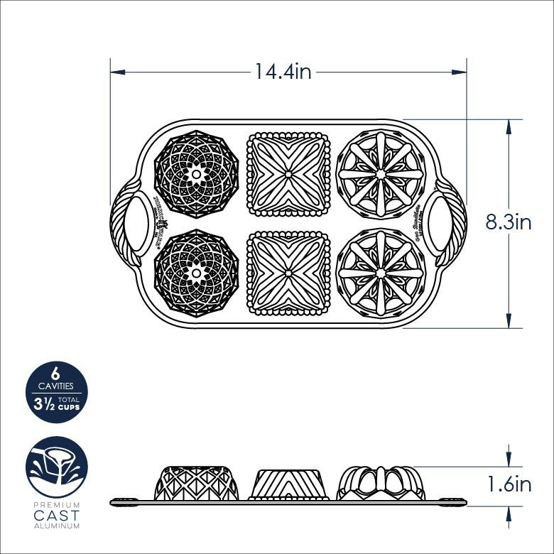 Nordic Ware Geo Bundtlette Pan