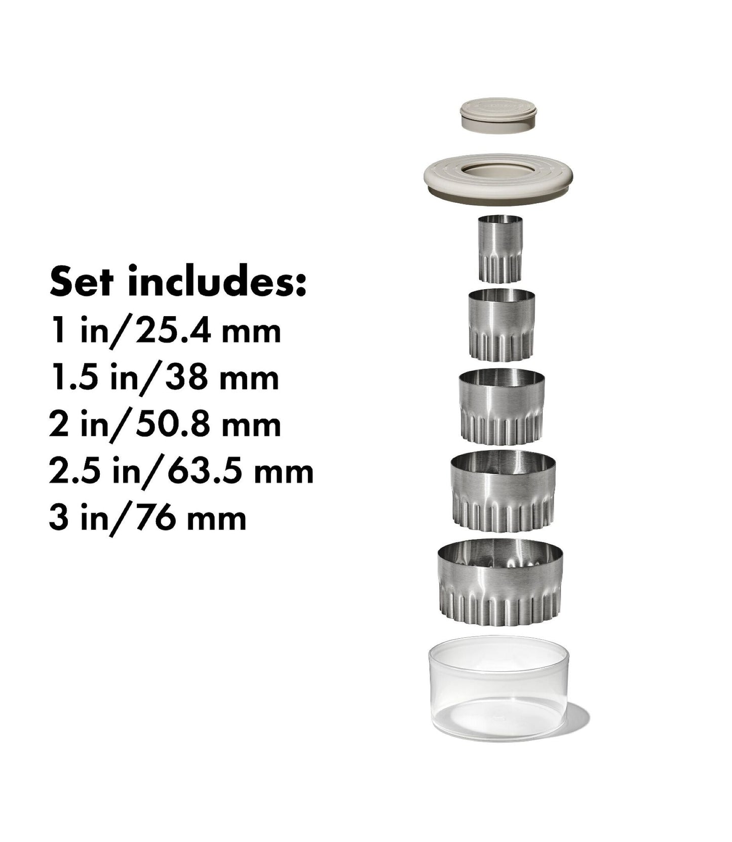 OXO Good Grips Double-sided Cookie and Biscuit Cutter Set