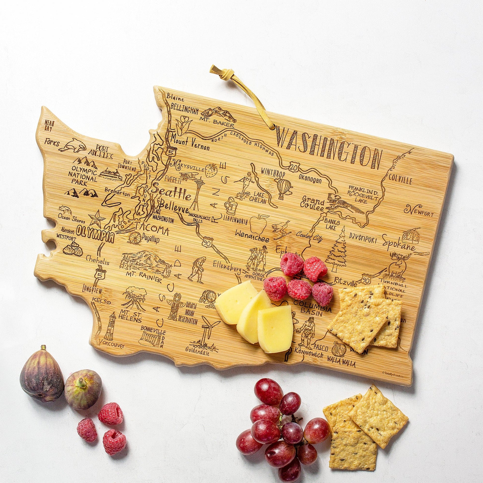 Totally Bamboo Destination Washington State Charcuterie Board