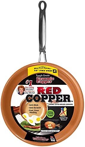Red Copper 10” Frying Pan