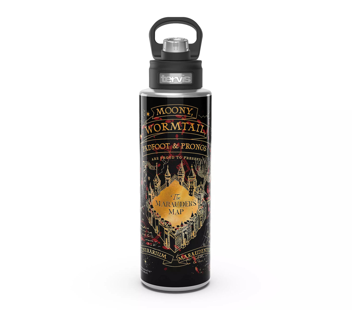 Tervis Harry Potter Black Marauders Map 40 oz Stainless Steel Water Bottle