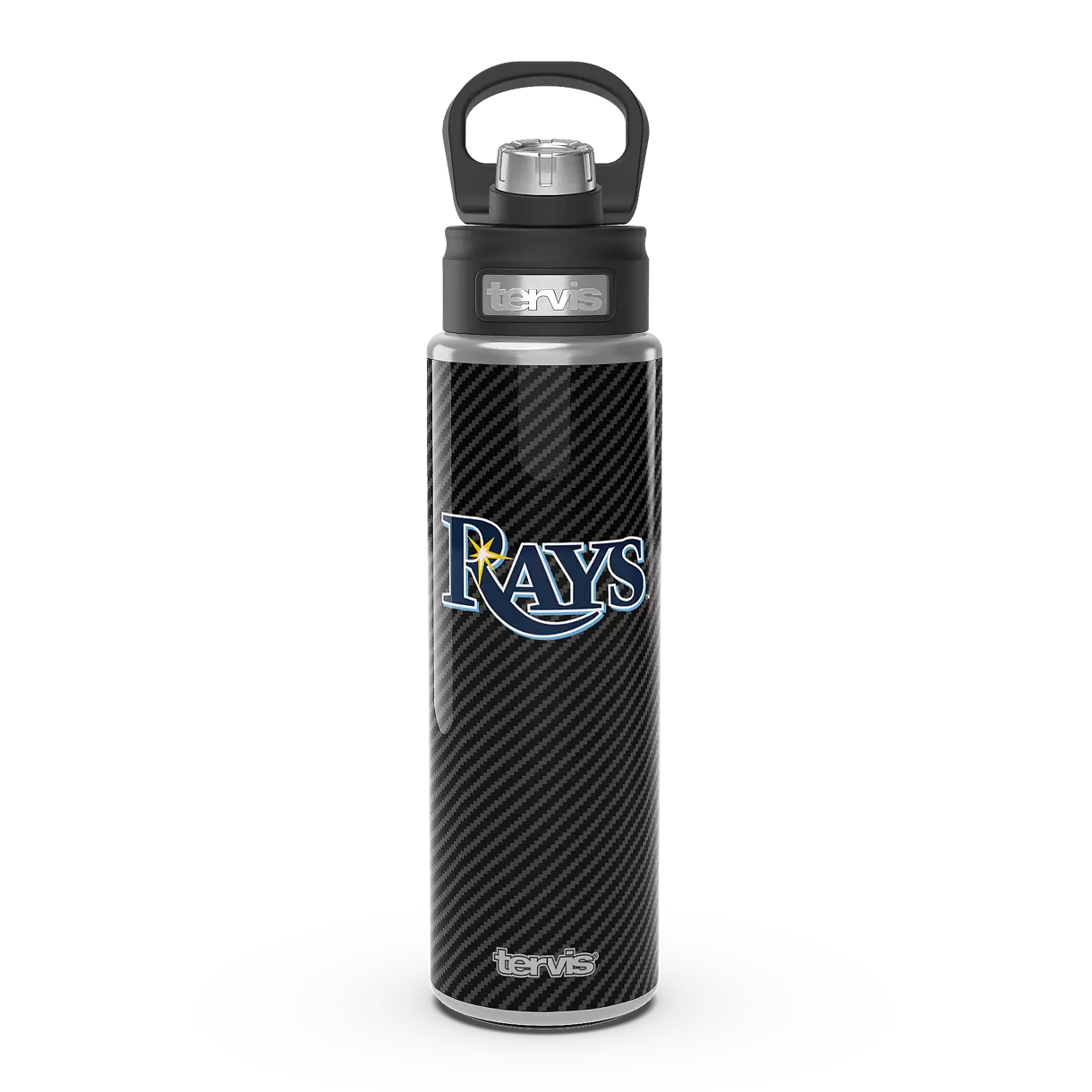 Tervis MBL Tampa Bay Rays Carbon Fiber 24 oz Stainless Steel Water Bottle