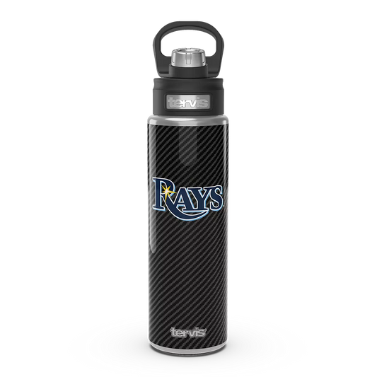 Tervis MBL Tampa Bay Rays Carbon Fiber 24 oz Stainless Steel Water Bottle