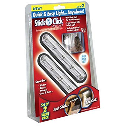 Stick N Click Strip Light 2 Pack - Home Gadgets