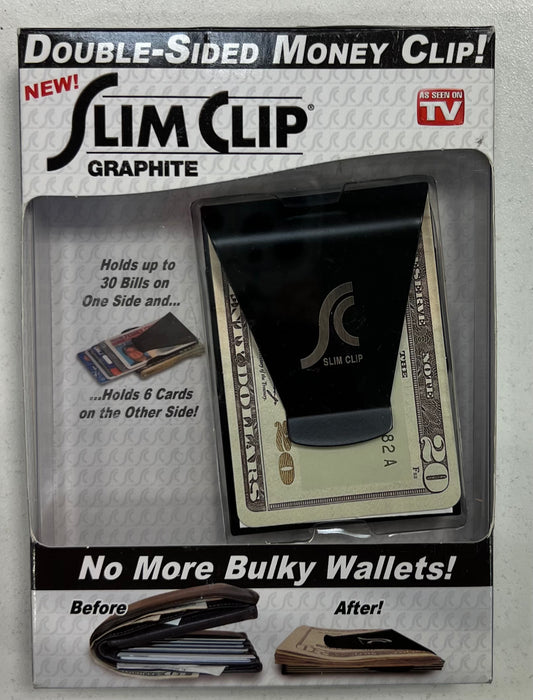 Slim Clip Double Sided Money Clip Graphite Color