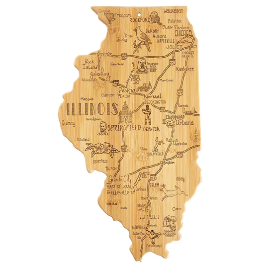 Totally Bamboo Destination Illinois Cutting and Serving Board