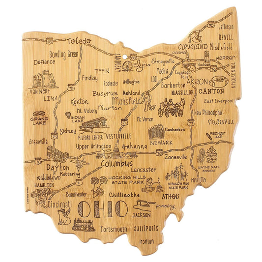 Totally Bamboo Destination Ohio Cutting and Serving Board