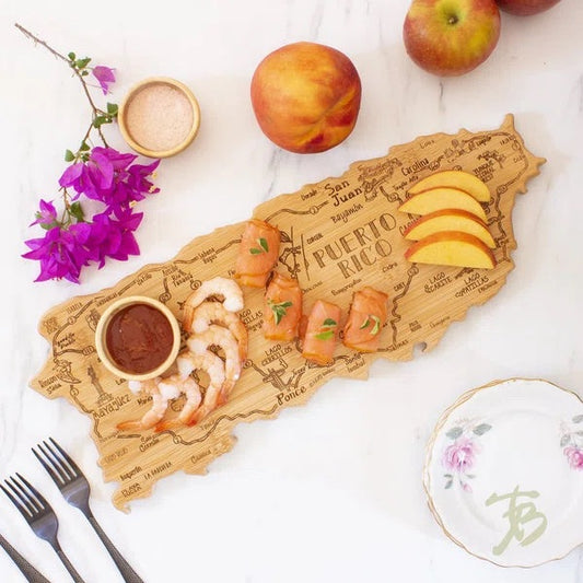 Totally Bamboo Destination Puerto Rico Cutting and Serving Board for Charcuterie