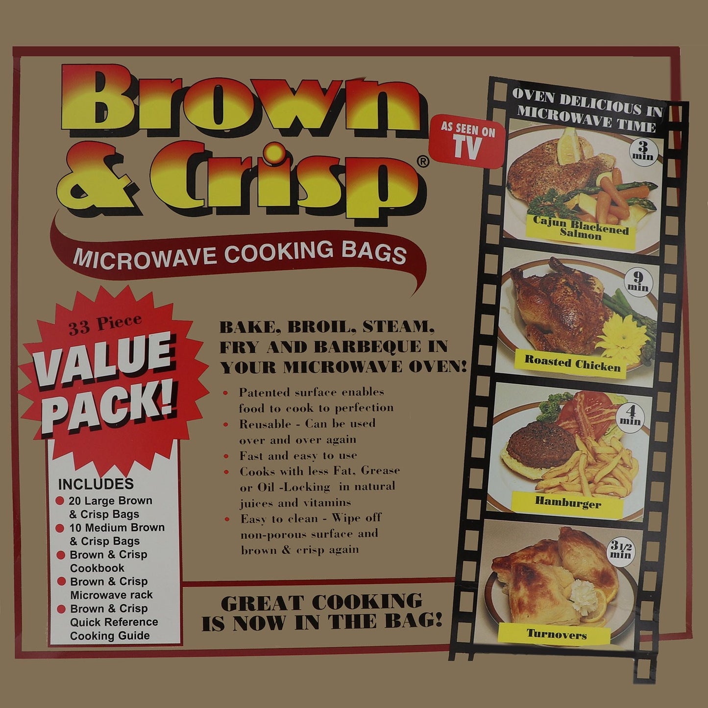 Brown and Crisp Microwave Cooking Bags - Home Gadgets