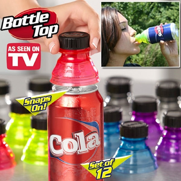 Bottle Top Soda Can Cover Set of 12 Telebrands As Seen On TV